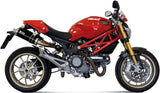 Dual Catalytic Exhaust Tips With Sound Certification Gp Steel Black - Mivv Compatible With Ducati Monster 796 (2010-2014)