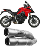 Tubo De Escape Con Homologación Acústica Double Gun Acero - Mivv Compatible Con Ducati Multistrada 1200 Enduro (2016-2018)