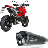 Non-Catalytic Exhaust Tip With Sound Certification Delta Race Steel Black Carbon - Mivv Compatible With Ducati Hypermotard 939 (2016-2018)