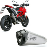 Catalytic Exhaust Tip With Sound Certification Delta Race Stainless Steel Carbon - Mivv Compatible With Ducati Hypermotard 939 (2016-2018)