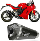 Non-Catalytic Exhaust Tip With Sound Certification Delta Race Carbon Carbon - Mivv Compatible With Ducati Supersport 939 - S (2017-2020)