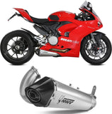 Tubo De Escape Sin Catalizador Y Con Homologación Acústica Delta Race Acero Carbono - Mivv Compatible Con Ducati Streetfighter V2 (2022-2024)