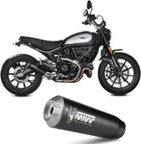 Tubo De Escape Con Catalizador Y Homologación Acústica X-M1 Acero Negro - Mivv Compatible Con Ducati Scrambler 800 Icon (2021-2022)