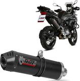 Tubo De Escape Con Homologación Acústica Oval Carbono Carbono - Mivv Compatible Con Benelli Trk 502 X (2018-2024)