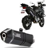 Tubo De Escape Con Homologación Acústica Speed Edge Acero Negro Carbono - Mivv Compatible Con Benelli Trk 502 X (2018-2024)