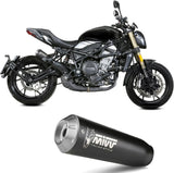 Tubo De Escape Con Homologación Acústica X-M1 Acero Negro - Mivv Compatible Con Benelli 752 S (2019-2024)
