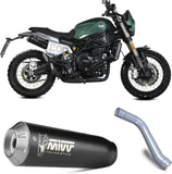 Tubo De Escape Sin Catalizador Y Con Homologación Acústica X-M1 Acero Negro - Mivv Compatible Con Benelli Leoncino 800 Trail (2022-2024)