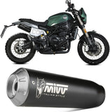 Tubo De Escape Con Homologación Acústica X-M1 Acero Negro - Mivv Compatible Con Benelli Leoncino 800 Trail (2022-2024)