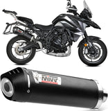 Tubo De Escape Con Homologación Acústica Oval Carbono Carbono - Mivv Compatible Con Benelli Trk 702 - X (2023-2024)