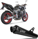 Non-Catalytic Exhaust Tip With Sound Certification X-Cone Steel Black - Mivv Compatible With Honda Hornet 600 (2003-2006)