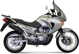 Non-Catalytic Exhaust Tip With Sound Certification Suono Steel Black Carbon - Mivv Compatible With Honda Xlv 650 Transalp (2000-2004)
