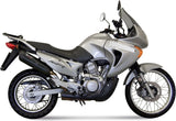 Tubo De Escape Con Catalizador Y Homologación Acústica Suono Acero Negro Carbono - Mivv Compatible Con Honda Xlv 650 Transalp (2000-2004)