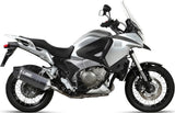 Tubo De Escape Con Homologación Acústica Speed Edge Acero Negro Carbono - Mivv Compatible Con Honda Crosstourer 1200 (2012-2020)