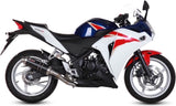 Non-Catalytic Exhaust Tip With Sound Certification Gp Steel Black - Mivv Compatible With Honda Cbr 250 R (2011-2014)