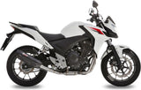 Exhaust Tip With Noise Certification Suono Steel Black Carbon - Mivv Compatible With Honda Cb 500 X (2013-2015)