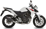 Tubo De Escape Con Homologación Acústica Suono Acero Negro Carbono - Mivv Compatible Con Honda Cb 500 X (2013-2015)