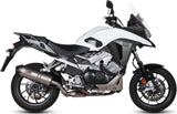 Tubo De Escape Con Homologación Acústica Oval Titano Carbono - Mivv Compatible Con Honda Crossrunner (2015-2020)