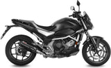 Exhaust Tip With Noise Certification Suono Steel Black Carbon - Mivv Compatible With Honda Nc 750 S (2016-2022)