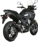 Tubo De Escape Con Homologación Acústica Oval Carbono Carbono - Mivv Compatible Con Honda Cb 500 X (2017-2022)
