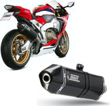 Tubo De Escape Con Homologación Acústica Speed Edge Acero Negro Carbono - Mivv Compatible Con Honda Cbr 1000 Rr (2017-2019)