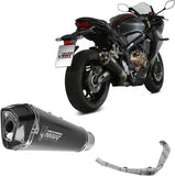 Sistema De Escape Completo Con Catalizador Y Homologación Acústica Delta Race Acero Negro Carbono - Mivv Compatible Con Honda Cbr 650 R (2019-2023)
