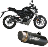 Sistema De Escape Completo Sin Catalizador Y Con Homologación Acústica Gppro Acero Negro - Mivv Compatible Con Honda Cb 125 R (2018-2020)