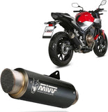 Tubo De Escape Con Homologación Acústica Gppro Acero Negro - Mivv Compatible Con Honda Cb 500 F (2019-2024)