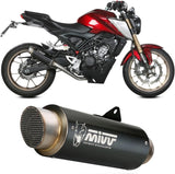 Sistema De Escape Completo Con Catalizador Y Homologación Acústica Gppro Acero Negro - Mivv Compatible Con Honda Cb 125 R (2021-2024)