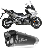 Tubo De Escape Con Homologación Acústica Delta Race Acero Negro Carbono - Mivv Compatible Con Honda Forza 750 (2021-2024)