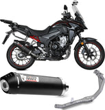Sistema De Escape Completo Sin Catalizador Y Con Homologación Acústica Oval Carbono Carbono - Mivv Compatible Con Honda Cb 500 X (2021-2024)