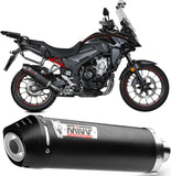 Exhaust Tip With Noise Certification Oval Carbon Carbon - Mivv Compatible With Honda Cb 500 X (2021-2024)