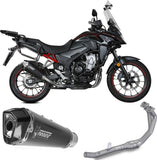 Sistema De Escape Completo Sin Catalizador Y Con Homologación Acústica Delta Race Acero Negro Carbono - Mivv Compatible Con Honda Cb 500 X (2021-2024)
