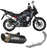 Sistema De Escape Completo Sin Catalizador Y Con Homologación Acústica Gppro Acero Negro - Mivv Compatible Con Honda Cb 500 X (2021-2024)