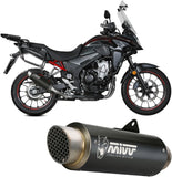 Tubo De Escape Con Homologación Acústica Gppro Acero Negro - Mivv Compatible Con Honda Cb 500 X (2021-2024)