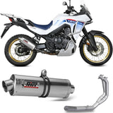 Sistema De Escape Completo Sin Catalizador Y Con Homologación Acústica Oval Acero - Mivv Compatible Con Honda Xl 750 Transalp (2023-2024)