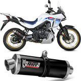 Tubo De Escape Con Homologación Acústica Oval Acero Negro - Mivv Compatible Con Honda Xl 750 Transalp (2023-2024)
