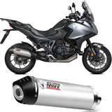 Exhaust Tip With Noise Certification Oval Titanium Carbon - Mivv Compatible With Honda Nt 1100 (2022-2024)