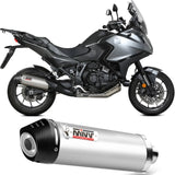 Tubo De Escape Con Homologación Acústica Oval Titano Carbono - Mivv Compatible Con Honda Nt 1100 (2022-2024)