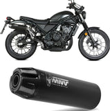 Tubo De Escape Con Homologación Acústica Hr-1 Acero Negro Carbono - Mivv Compatible Con Honda Cl 500 (2023-2024)