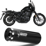 Tubo De Escape Con Homologación Acústica Hr-1 Acero Negro - Mivv Compatible Con Honda Cmx 1100 Rebel (2022-2024)