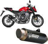 Tubo De Escape Con Homologación Acústica Gppro Acero Negro - Mivv Compatible Con Honda Cbr 500 R (2024)