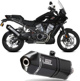 Exhaust Tip With Noise Certification Speed Edge Steel Black Carbon - Mivv Compatible With Harley-Davidson Pan America - Special (2021-2024)