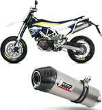 Tubo De Escape Con Catalizador Y Homologación Acústica Oval Titano Carbono - Mivv Compatible Con Husqvarna 701 Enduro (2017-2020)