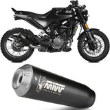 Tubo De Escape Con Homologación Acústica X-M1 Acero Negro - Mivv Compatible Con Husqvarna Svartpilen 125 (2021-2023)