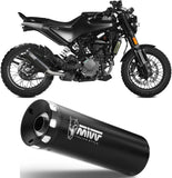 Tubo De Escape Con Homologación Acústica Hr-1 Acero Negro - Mivv Compatible Con Husqvarna Svartpilen 125 (2021-2023)