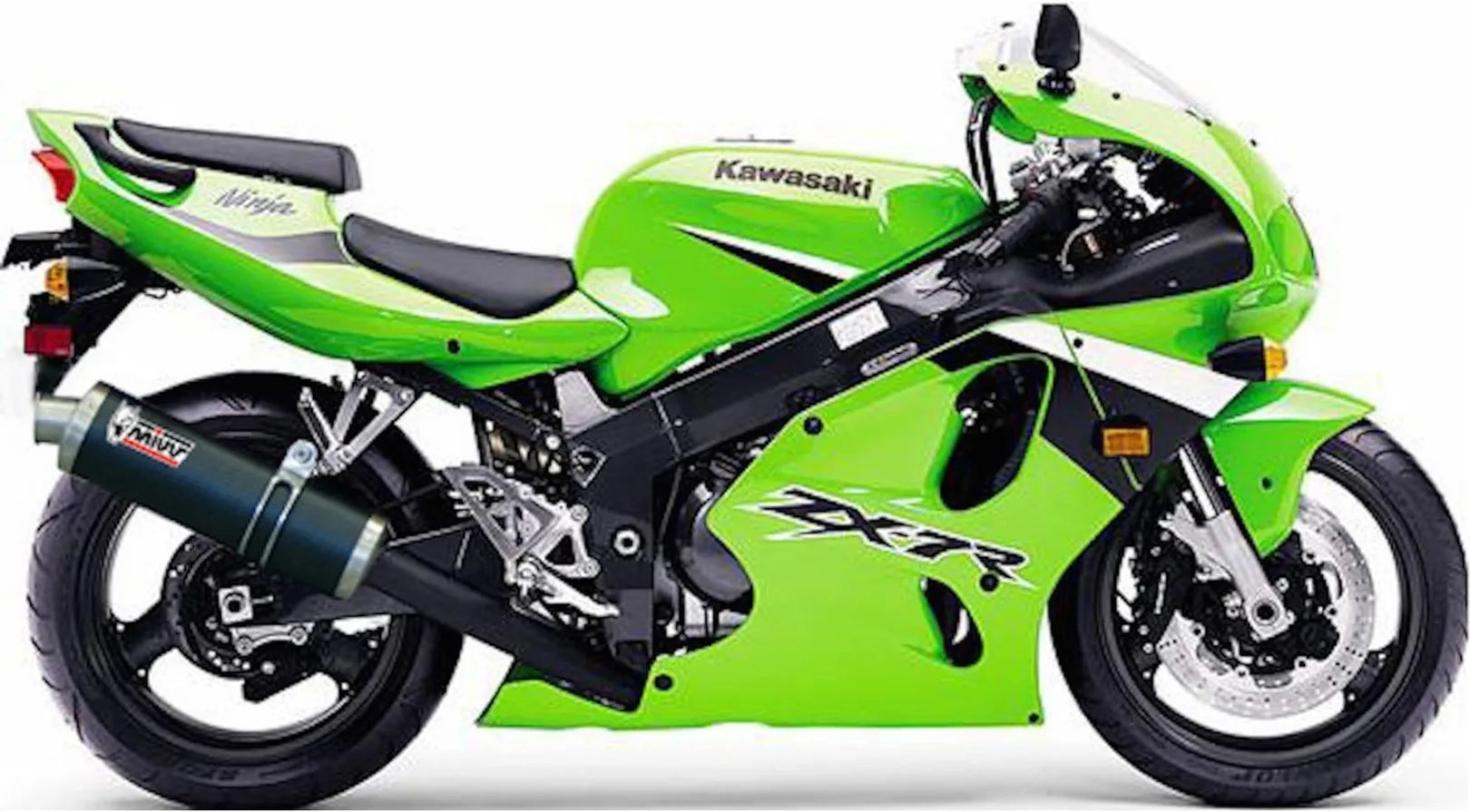 Tubo De Escape Con Homologación Acústica Oval Carbono - Mivv Compatible Con Kawasaki Zx 7R (1996-2001)
