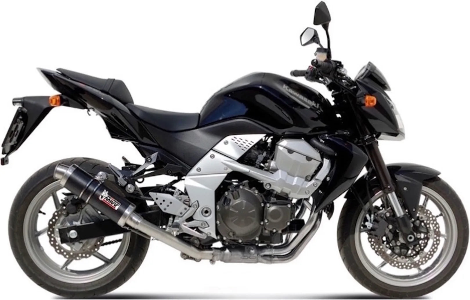 Tubo De Escape Con Catalizador Y Homologación Acústica Gp Carbono - Mivv Compatible Con Kawasaki Z 750 (2007-2014)