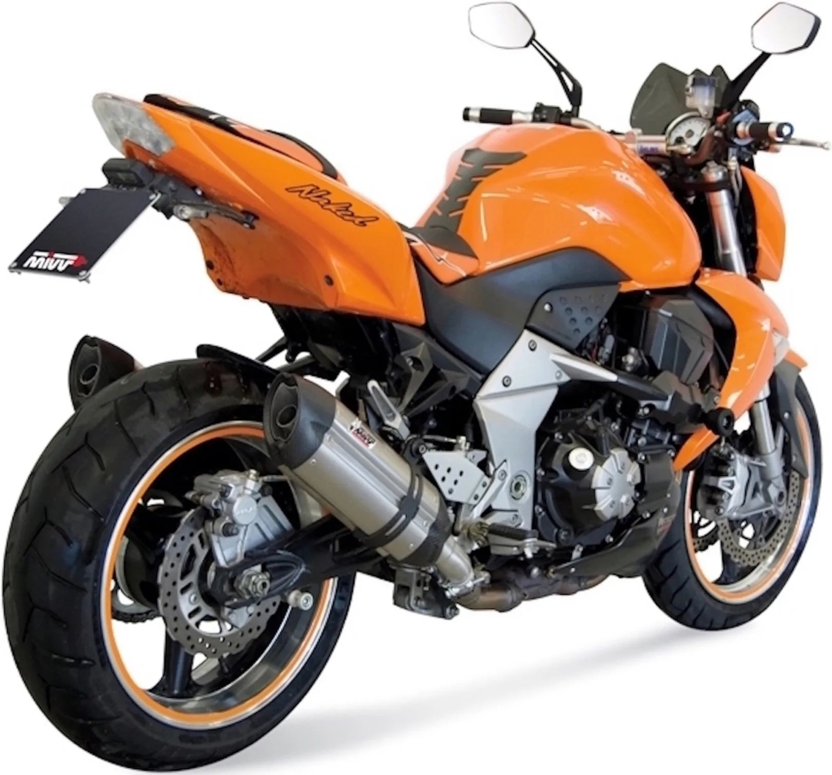 Escape Doble Con Homologación Acústica Suono Acero Carbono - Mivv Compatible Con Kawasaki Z 1000 (2007-2009)