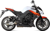 Escape Doble Con Homologación Acústica Gp Acero Negro - Mivv Compatible Con Kawasaki Z 1000 (2010-2013)