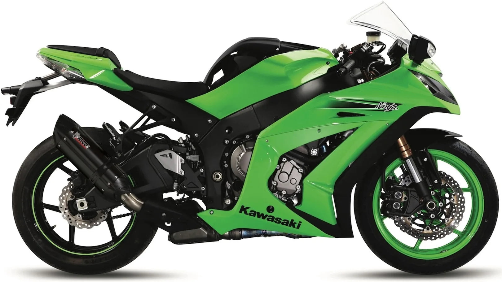 Tubo De Escape Con Homologación Acústica Suono Acero Negro Carbono - Mivv Compatible Con Kawasaki Zx-10R (2011-2015)